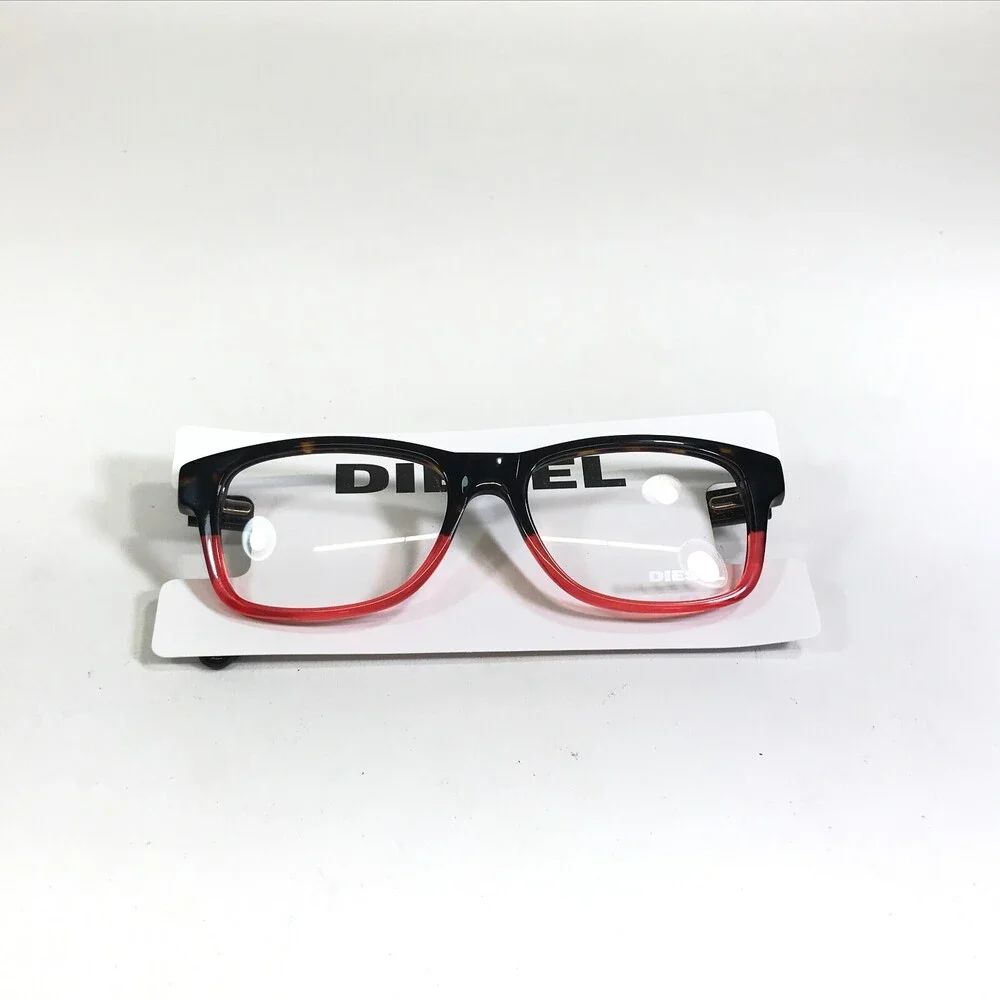 Diesel Eyeglasses Frames DL5001 col.044 Clear Red Brown Tortoise 54-17-145